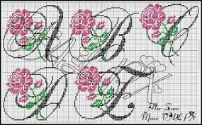 Encantos Em Ponto Cruz Monograma De Rosas Ponto Cruz Natal Monograma Padroes De Ponto Cruz Gráficos ponto cruz laine almeida. em ponto cruz monograma de rosas