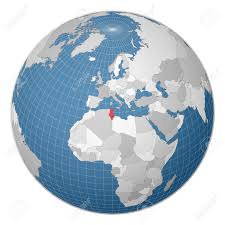 Central european time (cet) :: Globe Centered To Tunisia Country Highlighted With Green Color On World Map Satellite World Projection Appealing Vector Illustration Royalty Free Cliparts Vectors And Stock Illustration Image 150263328