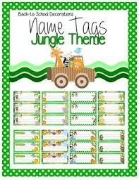 Jungle Themed Editable Name Tags Jungle Theme Classroom Classroom Name Tags Preschool Name Tags