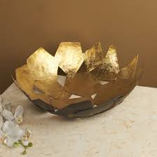Beautiful Decorative Bowl In Gold Leaf Centerpiece Bowl Decorative Bowls Bowl