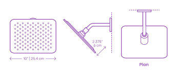 Backed by 9 clinical studies, powerpulse shower heads deliver therapeutic strength massage in the comfort and convenience of your own home. Moen Spray Head Rainshower 10 Dimensions Drawings Dimensions Com