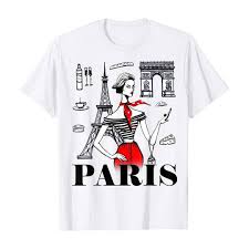 Shop cool graphic tees selected by a community of creative and unique designers. Parisstyle Paris Paristshirt Pariswomen Parisian Eiffeltower Fashionillustration Fashionsketch Amazon Ama Paris Tee Womens Shirts T Shirts For Women