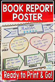 This Book Report Poster Template Can Be Used With Any Fiction Or Non Fiction Book And Can Be Completed With Book Report Nonfiction Books Writing Anchor Charts