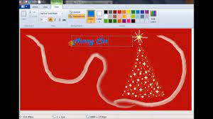 How To Do Christmas Greetings Background In Mspaint Christmas Greetings Greetings Step By Step Painting