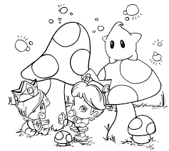 The book contains about 30 pages of reading and 2 pages of stickers. Rosalina Peach And Daisy Coloring Pages Coloring Home