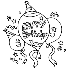 Birthday balloons coloring page birthdays are lacking if there are no balloons of different colors. Balloon For Birthday Party Coloring Page Coloring Sky