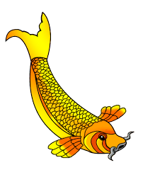 Black And Yellow Fish Drawing Yellow Gold Orange Koi Fish Koi Fish Drawing Fish Drawings Koi Fish