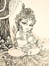 Laddu Gopal Krishna Art Krishna Painting Hindu Art