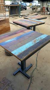Custom Tables Reclaimed Fence Wood With Metal Legs With Images Custom Table Coffee Table Pallet Coffee Table