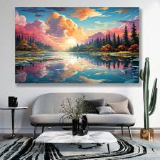 Tablou Canvas-Multicolor Landscape – The Print Studio