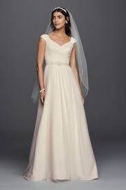 Our wedding dresses are unique, beautiful and affordable. Tulle A Line Wedding Dress With Beaded Sash David S Bridal