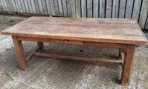 A Pale Grey Rustic Oak Farmhouse Table Very Sturdy Table This Table Would Suit The Vintage Rustic Kitchen Tables Antique Dining Tables Country Kitchen Tables