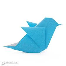 Origami Twitter Bird By Maria Sinayskaya Go Origami Origami Bird Origami Origami Love
