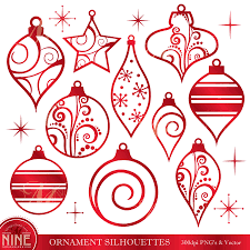 Ornaments Clipart Red Christmas Ornaments Clip Art Vector Etsy Ornament Drawing Christmas Clipart Red Christmas Ornaments
