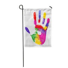 Download and print these house pictures for kids coloring pages for free. Colorful Paint Close Up Of Colored Hand White Green Kid Color Child Finger Craft Garden Flag Decorative Flag House On Sale Overstock 31361783