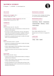 There are plenty of opportunities to land a teachers job position, but it won't just be handed to you. Teacher Resume Format And Resume Example For School Teachers My Resume Format Free Resume Builder