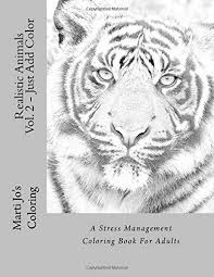 Amazon Com Realistic Animals Vol 2 Just Add Color A Stress Management Coloring Book For Adults 9781523307265 Coloring Marti Jo S Books Different horse heads, horses with rich detailed manes, decorated horses, realistic horse.