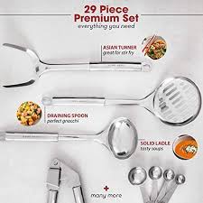 Maybe you would like to learn more about one of these? Home Hero Stainless Steel Kitchen Utensil Set 29 Cooking Utensils Nonstick Kitchen Utensils Cookware Set With Spatula Best Kitchen Gadgets Kitchen Tool Set Gift Buy Online At Best Price