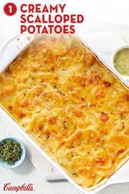 Creamy Scalloped Potatoes Recipe Cook With Campbells Canada Recipe Creamy Scalloped Potatoes Campbells Soup Recipes Scalloped Potatoes