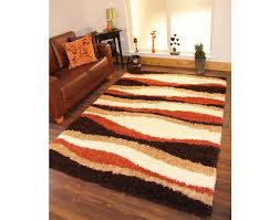 Brown Terracotta Burnt Orange Shaggy Rugs 1955 Helsinki Shaggy Rugs Burnt Orange Living Room Decor Living Room Orange Burnt Orange Living Room