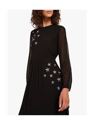 Mint Velvet Star Embroidered Midi Dress Black Embroidered Midi Dress Dresses Mint Velvet Dress
