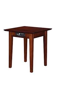 Shaker End Table With Usb Charger Walnut End Tables Furniture Atlantic Furniture
