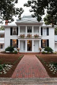 Classic two story brick house. Modern White Two Story House Novocom Top
