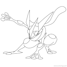 Top 93 free printable pokemon coloring pages online. Greninja Pokemon Coloring Pages Xcolorings Com