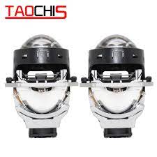 Taochis 3 0 Inch Car Headlights With High Low Beam Fast Bright 5800k Universal Bi Led Projector Lens Led Projector Projector Lens Projector