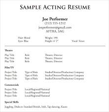Acting resume example for beginners. Free 7 Acting Resume Templates In Samples In Pdf Ms Word Psd Publisher Pages