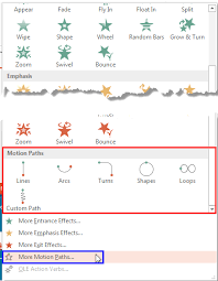 Effects appears in the custom animation list, top to bottom, in the order you apply them. Motion Path Animations In Powerpoint 2016 For Windows