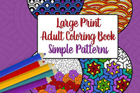 If you would like to use them commercially or would like a custom one, send me a message on here, or kik me (my kik is sparklemurderer). Large Print Adult Coloring Book 4 Big Beautiful Simple Patterns Click Americana