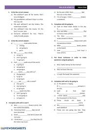 Will Be Going To Interactive Worksheet Reading Comprehension Kindergarten Quiz With Answers English As A Second Language