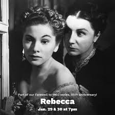 Rebecca (1940) is a wonderful love story movie. The mystery over the dead  Rebecca causes temporary conflict between them. But it ends happily. Acting  by great Laurence Oliver & beautiful Joan Fontaine.