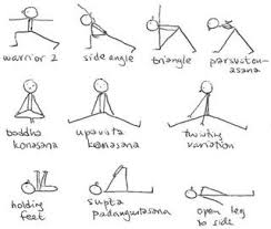 New York Yoga August 2011 Yoga Stick Figures Yoga Postures Yoga For Men
