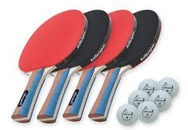 4 Table Tennis Paddle Set With 6 Balls Bat Ping Pong Rackets Pro Level Players Killerspin