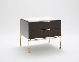 Eucalyptus 2 Drawers Bedside Table With White Marble Top Brass Base And Brass Handles Shagreen Furniture Bedside Tables Nightstands Bedside Table Contemporary