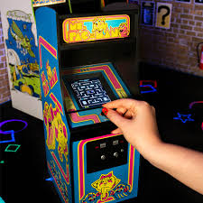We have a huge selection of games to choose from. Ms Pac Man Quarter Scale Arcade Cabinet Numskull