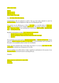 Job Offer Letter Template In Word And Pdf Formats