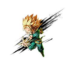 Saiyan saga, frieza saga, cell saga, and majin buu saga, while collecting items such as money, capsules, dragon balls or unlocking other characters for use in the other game modes. Sp Super Saiyan Kid Trunks Yellow Dragon Ball Legends Wiki Gamepress