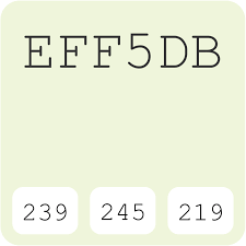 Eff5db Hex Color Code Schemes Paints