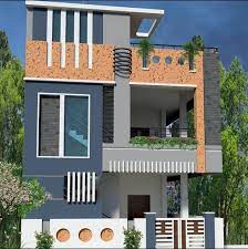 No right angles in sight here: House Outer Design Small House Elevation Design House Balcony Design