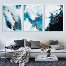 Modern best wall art for living room. Abstract Colorful Blue Modern Nordic Style Living Room Home Wall Art Decoration Poster Painting Frameless Wish In 2021 Nordic Style Living Room Home Wall Art Wall Decor Living Room