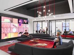 Inside Shutterstock S New Empire State Building Offices Which They Designed After Analyzing Huge Amounts Of Data Corporate Interiors Studios Architecture City Office