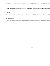 Berikut adalah testimonial 2 orang sahabat super blog pedia yang mengirim karena pembahasa mengenai contoh soal psikotes dan jawabannya masih banyak dan panjang yang tidak memungkinkan bagi saya untuk mempostinya. Contoh Metode Seleksi Dan Persiapan Kepala Cabang By Daniel Doni S