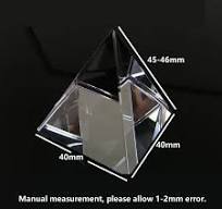 Prism Optical Glass Crystal Pyramid Bottom Side 40mm Rectangular Pyramid  Polyhedral Popularization of Science Studying - AliExpress