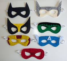 Felt Superhero Masks With Free Templates Great For Diy
