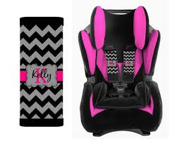 Personalized Baby Toddler Car Seat Strap Covers Gray Chevron Pink By Giveahootcases On Etsy Give A Hoot Cases And More Toddler Car Seat Car Seats Car Sea