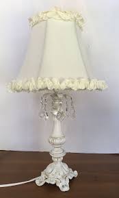 New Shabby Chic Vintage Style Table Lamp With Crytals Cream Etsy Vintage Style Table Lamps Shabby Chic Lamp Shades Lamp