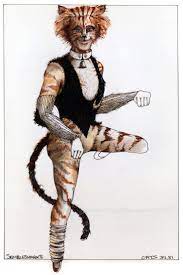 Skimbleshanks Original Costume Design John Napier 1981 Cats Musical Jellicle Cats Character Illustration